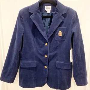 Lilly Pulitzer NWT Navy Corduroy Blazer Palm Beach